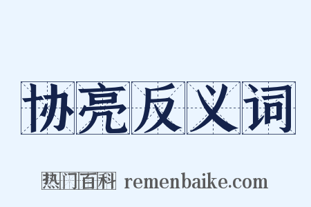 协亮反义词是什么意思的图片